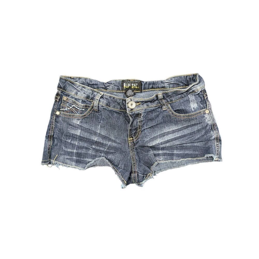 Blue Spice Short Shorts Stretch Dark Wash Blue Denim Size 9